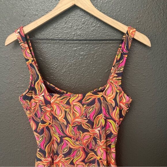 Garnet Hill Active Square-Neck One-Piece Swimsuit - Picture 8 of 11